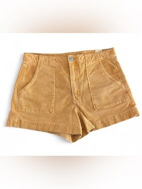 American Eagle Outfitters Corduroy High-Waist Shorts - Mustard Yellow